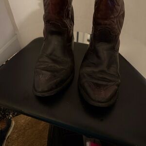 Men's Black and Brown Leather Boots